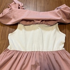 しまむら　オフショルダーワンピース　160㎝の画像