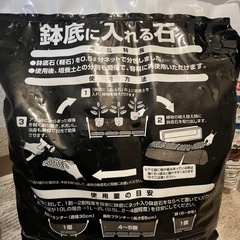 土約8.5kgと鉢底石の画像