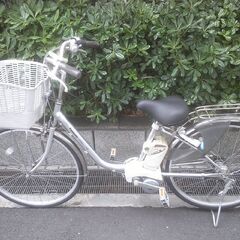 電動26インチ 税別￥31.637- 新基準パナソニックビビNX　良品3.1Ah 電動自転車　３ヶ月保証　シルバー525の画像