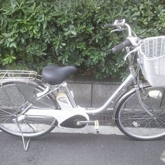 電動26インチ 税別￥31.637- 新基準パナソニックビビNX　良品3.1Ah 電動自転車　３ヶ月保証　シルバー525の画像