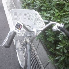 電動26インチ 税別￥31.637- 新基準パナソニックビビNX　良品3.1Ah 電動自転車　３ヶ月保証　シルバー525の画像