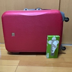 中古】DEPART CLUB スーツケース 大型 レッド キャリーケース 4