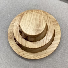 美原店 猫 おもちゃ 回転 ボール 猫じゃらし 知育玩具 安全素材 木製 ナチュラル 運動不足 ストレス解消の画像
