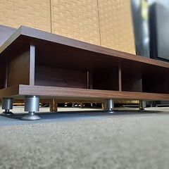 札幌【木目調がナイスなTVボード】幅118cm 組立済み ブラウン系色 茶色系 TV台 テレビボード テレビ台 北20条店の画像