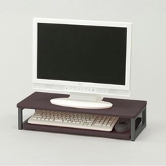 ⭕️新品、未開封品！⭕️キーボードスライダー／机上ラック/デイスプレイボード／ダーク木目オシャレ の画像