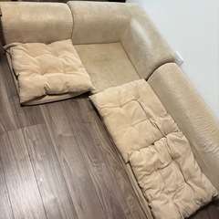 ローソファー　フロアソファー　ソファーベッド　ホワイト　白　ベージュ　