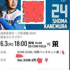 ファイターズ野球大人チケット2枚　エスコンフィールドの画像