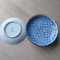 【美品】和柄食器[ブルー]5皿