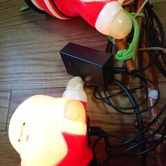 【はしごサンタ　梯子　サンタクロース　電飾　クリスマス　ジャンク　飾り　ネオン　イルミネーション】の画像