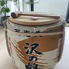 鏡開きセット　酒樽（空樽）＋木槌　沢の鶴