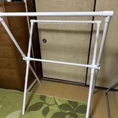 室内用洗濯物干しセット(物干し台&折り畳みピンチハンガー&バスタオルハンガー)の画像