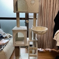 キャットタワー ホワイト