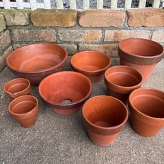 植木鉢　素焼き　9点セット