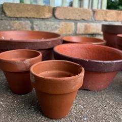 植木鉢　素焼き　9点セットの画像