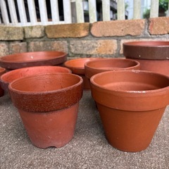 植木鉢　素焼き　9点セットの画像