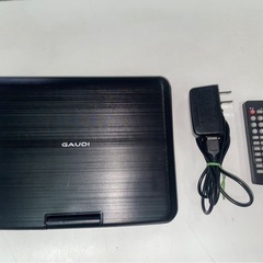 GAUDI 9インチ 9型 ポータブルDVDプレーヤーGPD09B1BK リモコン付き 稼働確認済 中古 ③の画像