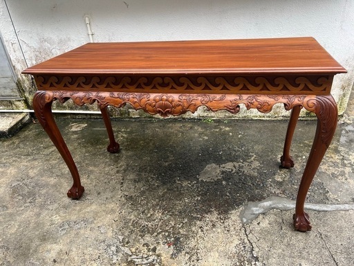 パインウッド猫足アンティークドレッサーサイドテーブルハイテーブル