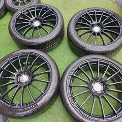 🆕225/45ZR19タイヤ/ボルグレーシングアルミホイール４本...