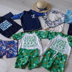 お話し中☆男の子 キッズ 水着110～130cm+麦わら帽子の画像