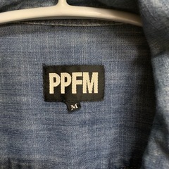 ★ PPFM デニム シャツ 逆開 両開きファスナー ワイヤー襟 ★の画像