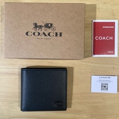 COACH 二つ折り財布 ミディアム ブラック｜Yahoo!フリマ（旧