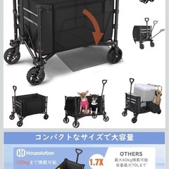 キャリーワゴン　キャンプ　ほぼ未使用　折りたたみ式
