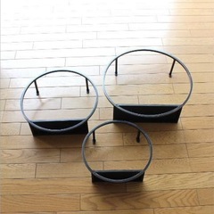 ウォールシェルフ ブラック調 北欧の画像