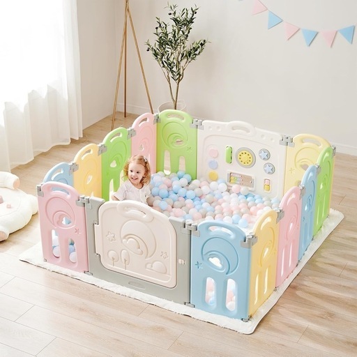 準新品 ベビーサークル　1セット14枚+4枚拡張=18枚