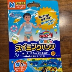 乳幼児用使い捨てスイミングパンツM2枚[開封済み未使用]
