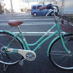 中古自転車３５６２　２７インチ　６段ギヤ　LEDオートライト