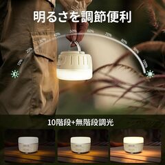 【新品】ランタン LEDランタン キャンプ Type-C充電式 スマホ充電 IPX5防水の画像