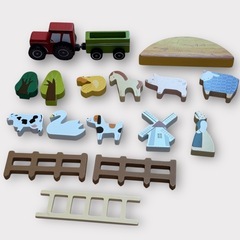 【中古】おもちゃ 木製 箱 動物 牧場 子供 キッズの画像