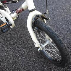 7/30 （水）~8/2（土）までお休み！中古子供自転車３５６３　前後タイヤ新品！　GT　１６インチ　ギヤなし　 身長１１０㎝前後　＊片足スタンドに変更可・無料（購入時のみの画像