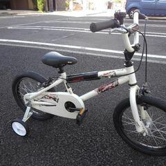 中古子供自転車３５６３　前後タイヤ新品！　GT　１６インチ　ギヤ...