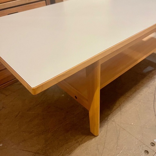 《売約済》【武蔵小山店】 NITORI 折りたたみ センターテーブル by BEAMS DESIGN ビームズ デザイン ローテーブル ソファテーブル リビング テーブル 折り畳み コンパクト ライトグレー マットデザイン おしゃれ ワークデスク 座卓 デスク ニトリ