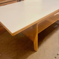 《売約済》【武蔵小山店】 NITORI 折りたたみ センターテーブル by BEAMS DESIGN ビームズ デザイン ローテーブル ソファテーブル リビング テーブル 折り畳み コンパクト ライトグレー マットデザイン おしゃれ ワークデスク 座卓 デスク ニトリの画像