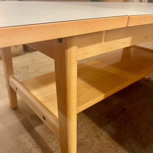 《売約済》【武蔵小山店】 NITORI 折りたたみ センターテーブル by BEAMS DESIGN ビームズ デザイン ローテーブル ソファテーブル リビング テーブル 折り畳み コンパクト ライトグレー マットデザイン おしゃれ ワークデスク 座卓 デスク ニトリ