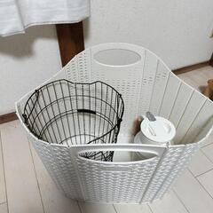 折りたたみバスケットくずかごポットの3点セット (オイオチャ