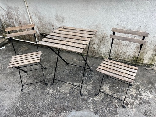 IKEA☕️ガーデンテーブル&チェアセット?テラス席アウトドアインテリア