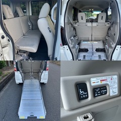 ホンダ N-BOX+ 平成27年 G L パッケージ 福祉車 車検日令和8年11月まで JF1 純正ナビ バックカメラ テレビ 白パールの画像