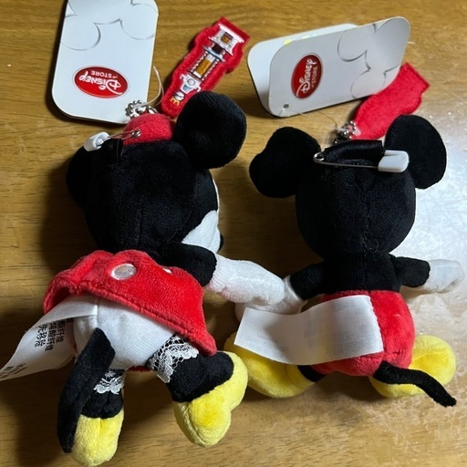 上海ディズニー ミッキー ミニ ぬいぐるみキーホルダー 4個