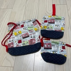 体操服、コップ、上履き入れの3点セット
