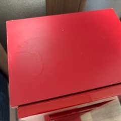 傷汚れあり　山善　CDラック　赤　レトロの画像