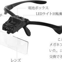 oenbopo 拡大鏡　 LEDランプ付　ルーペ　メガネ 　3....