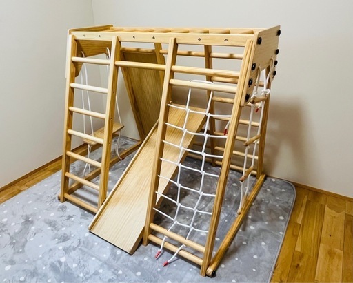 ジャングルジム 折り畳み収納大型遊具 滑り台付き