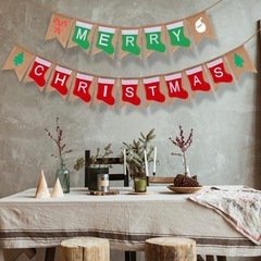 【新品未使用】クリスマスバナー MERRY CHRISTMAS ガーランド クリスマスの画像