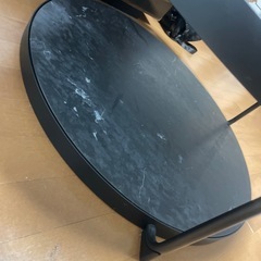 IKEA 大理石調ガラステーブル元値5万円の画像