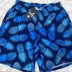 【新品未使用】パイナップル 水着 メンズ サーフパンツ おしゃれ 海水パンツ インナー付きの画像