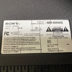 ジャンク】 SONY 49型テレビ XBR-49X900E（米国輸入モデル）無料