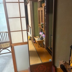 急募！値下げ中　姿見鏡　木目調